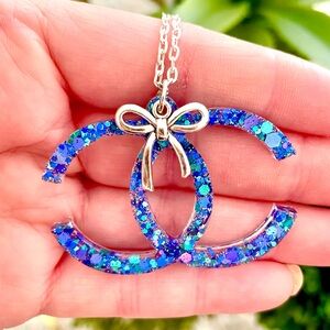 Glitter Acrylic Necklace